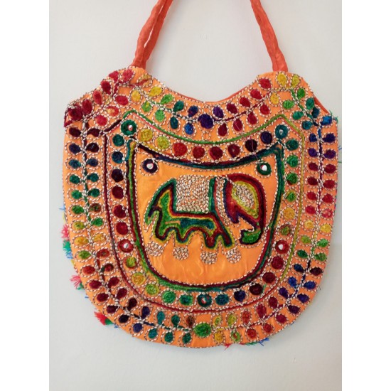 SBL3C- Elephant embroidered fabric bag