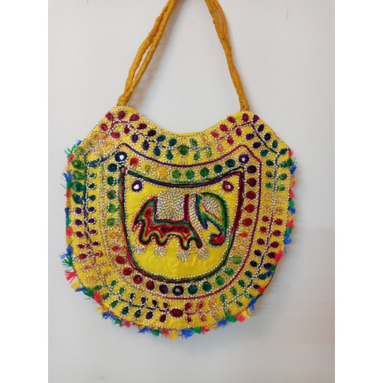 SBL3E-Elephant embroidered fabric bag