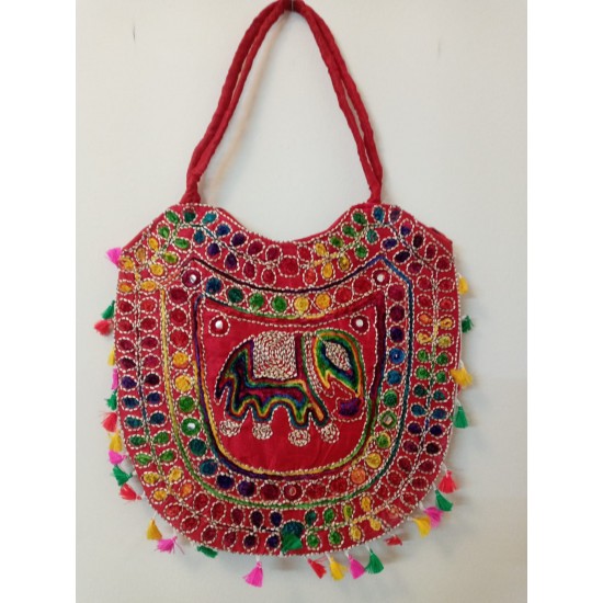 SBL3J-Elephant embroidered fabric bag