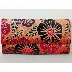 SBL13A-Figure Embossed  Leather clutch bag- size 9 x 5 inch