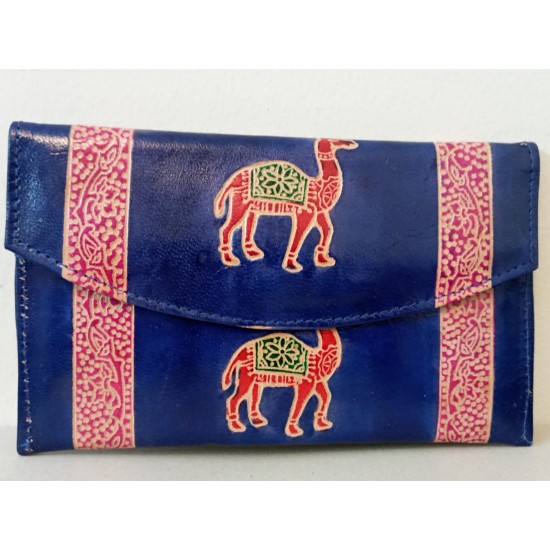 SBL14H-Figure Embossed Leather purse size 8 x 5 inch