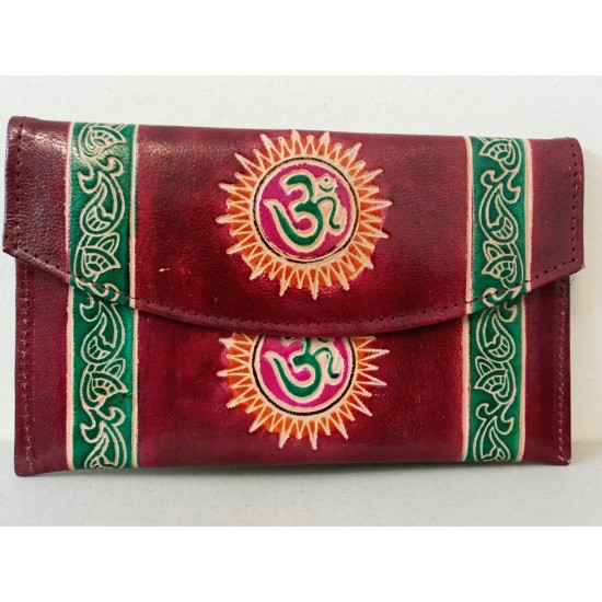 SBL14J-Figure Embossed Leather purse size 8 x 5 inch