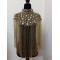 SPH 4-Collared ponch0 with Rainbow Crystals & Golden Bead