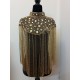 SPH 4-Collared ponch0 with Rainbow Crystals & Golden Bead
