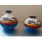 TDM 18 (Set of 2)-Handpainted Terracotta  pots. 