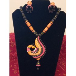 TDM 40-Terracotta Clay jewellery set-price on request