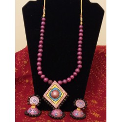 TDM 41-Terracotta Clay jewellery set-price on request