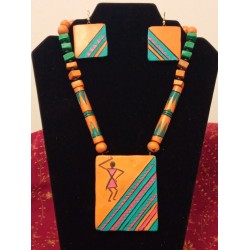TDM 44-Terracotta Clay jewellery set-price on request