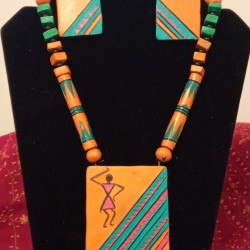 TDM 44-Terracotta Clay jewellery set-price on request