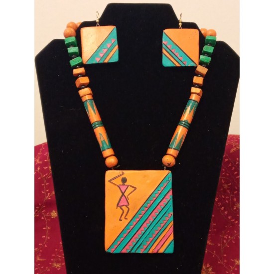 TDM 44-Terracotta Clay jewellery set-price on request