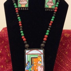 TDM 47-Terracotta Clay jewellery set-price on request