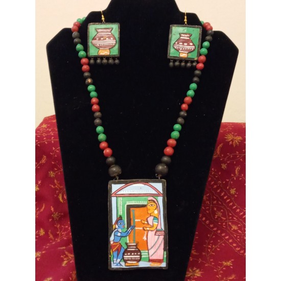 TDM 47-Terracotta Clay jewellery set-price on request