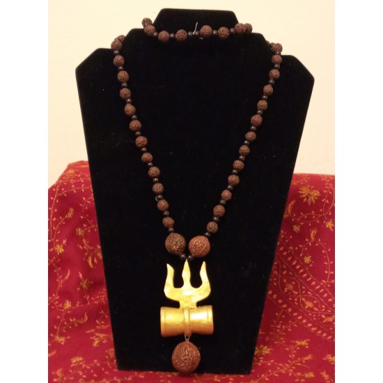 TDM 49-Terracotta clay long necklace-No earrings-price on request